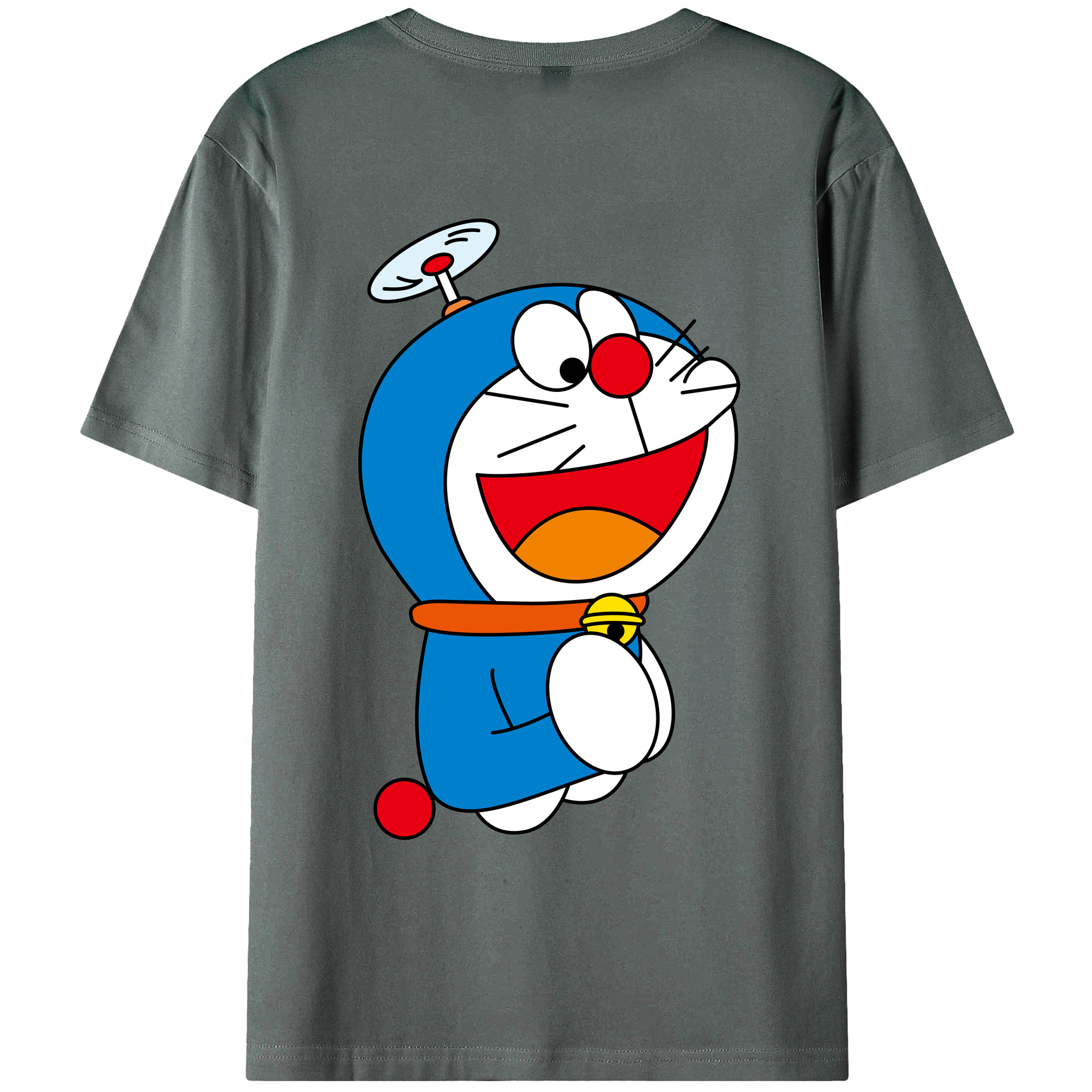 （画像用） ドラえもん Doraemon 綿100％ メンズ半袖Tシャツ（バックプリント） 通気性